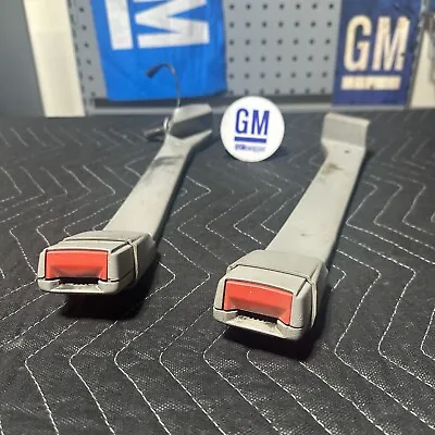 88-98 OBS Chevy GMC C/K 1500 Truck Bucket Seat Sport Belt Buckle SET Gray GM OEM • $195