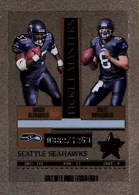 2005 Leaf Rookies & Stars Ticket Masters #TM4 Hasselbeck/ Alexander /1250 • $6.99