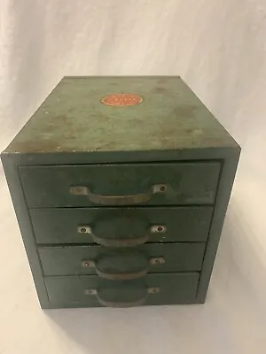 Vintage Wards Master Quality 4 Drawer Hardware Parts Tool Metal Storage Cabinet • $48.99