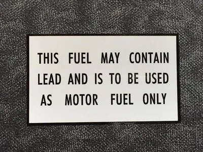 Ampol Lead Warning Vinyl Sticker For Vintage Petrol Bowser / Gas Pump • $4.97