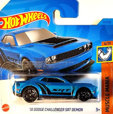 Hot Wheels 151/250 - '18 Dodge Challenger Srt Demon - Muscle Mania 6/10 - B2 • £5.07