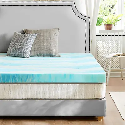 Cooling Gel Memory Foam Mattress Topper CertiPUR-US Certified Gel Infused • $70.93