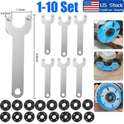 5/8 -11 Angle Grinder Spanner Wrench Flange Lock Nut Set For Dewalt Milwaukee • $13.85