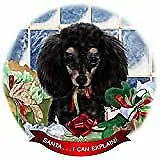 Poodle Black/Tan Dog Porcelain Ornament Pet Gift 'Santa. I Can Explain!' • £15.15
