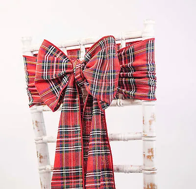 Christmas Tartan Sash Table Runner Napkin Royal Stewart Festive Xmas Dinner • £2.49