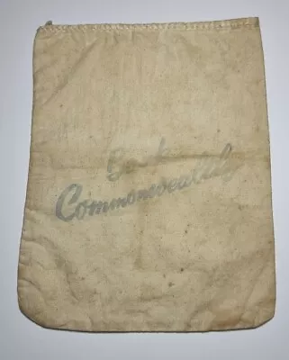 Vintage 1950s  Bank Commonwealth  Commonwealth Bank Small Calico Money Coin Bag • $9.99