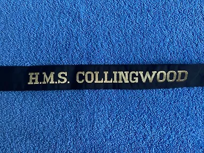 Cap Tally - HMS COLLINGWOOD - Royal Navy Shore Establishment - Naval Hat Ribbon • £10.97