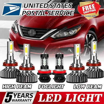 For Nissan Altima 2007-2018 LED Headlight Hi/Lo H9 H11 + Fog Light H11 Combo Kit • $85.97