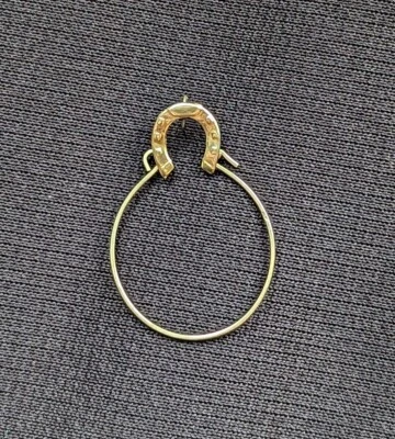 $78.46 • Buy Vintage 14K Yellow Gold Charm Holder Pendant Horseshoe Colt Luck Expert Polished