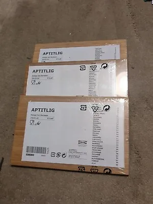 Three IKEA APTITLIG Chopping Boards Bamboo 24x15 Cm • £9