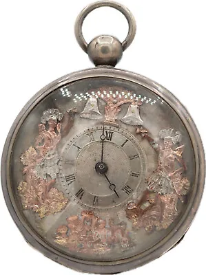 Antique Oudin Fils Automaton Hammer Bells Pump Repeater Fusee Pocket Watch • $2200