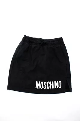 Moschino Kid Childrens Girls Mini Skirt Black Cotton Size 4 • $40.81