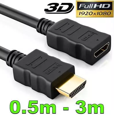 HDMI Extension Cable High Speed Male To Female Lead Extender Adapter 1m 2m 3m 5m • $5.39
