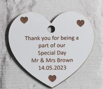 £2.40 • Buy Wedding Wooden Favours PERSONALISED Wedding Day Table Decoration,Guest Favours 3