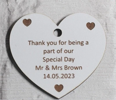£2.40 • Buy Wedding Wooden Favours PERSONALISED Wedding Day Table Decoration,Guest Favours 3