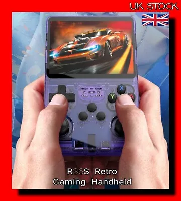 R36S Retro Handheld Game Console Emulator 64GB 15K+ Games UK STOCK PS1 PSP GBA • £57.99