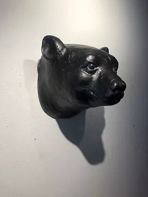 Wall Mounted Bear Head Sculpture 15”x18” • $49