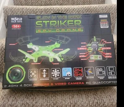 Striker-X Glow-In-The-Dark 2.4GHz - 4.5CH Remote Control RC HD Camera Drone • $28