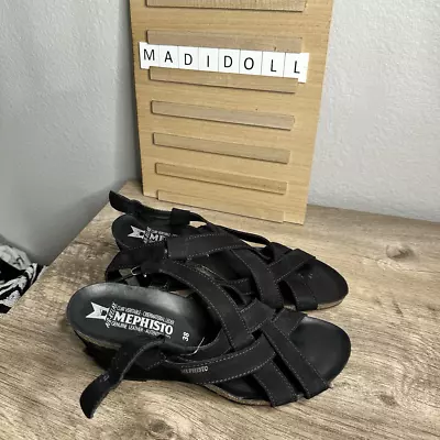 Mephisto Black Women’s 38 Strappy Sandals • $36