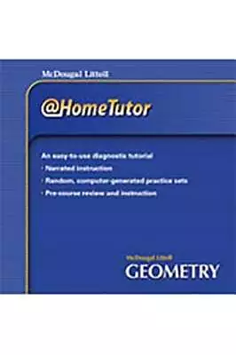 Holt McDougal Larson Geometry: At-Home Tutor CD-ROM By McDougal Littel: New • $19.50