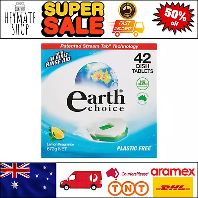 2 X 42pk Earth Choice All In One Dishwasher Tablets Lemon 8 Step Cleaning Action • $29.66