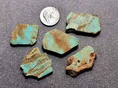 48.7 Grams Rough #8 Nevada USA Turquoise Lapidary Preform Slabs For Cabbing • $32