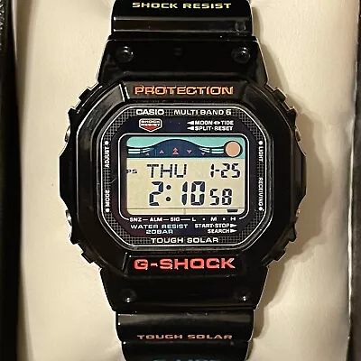 Casio G-Shock GWX-5600-1 G-LIDE Tough Solar Atomic Tide Moon Digital Watch 5600 • $124.99