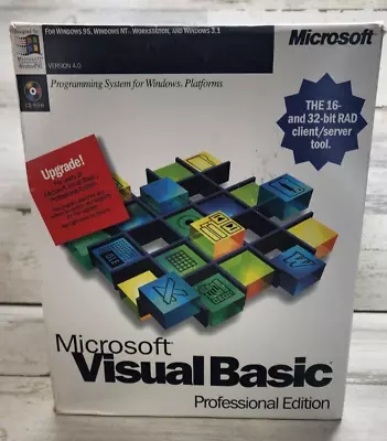 Microsoft Visual Basic Pro Professional Edition 4.0 PC Windows 95 NT 3.1 • $69.95