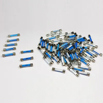 Glass Fuse 6 X 30mm Quick Blow Fuses - 2 Amp -  50 Amp Available - PACK OF 10 • £3.49