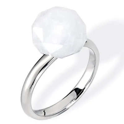 Morellato Black & White Cu09012 White Agate Ring Size 12 • $29