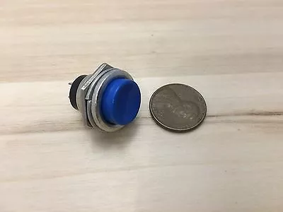 1 Piece Blue 16mm MOMENTARY N/O Normally Open PUSH BUTTON SWITCH DC On/off C24 • $8.49