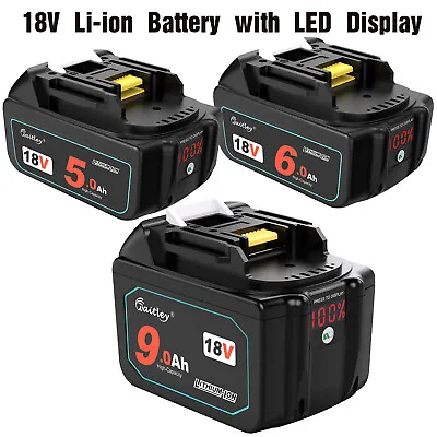 FOR MAKITA 18V 5.0Ah 6.0Ah 9.0Ah LXT LI-ION BATTERY BL1860 BL1850 BL1840 CHARGER • £39.47