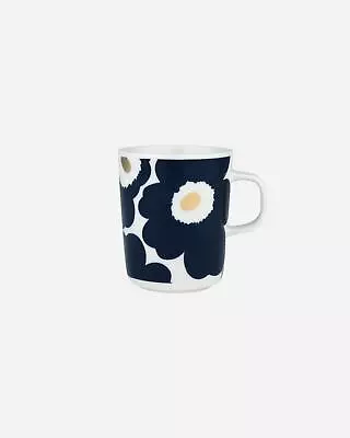 Marimekko Unikko Mug Cup Dark Navy×Gold Color 250ml H9.5cm Limited To Japan • $65.50