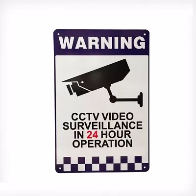 2x Warning Security Sign Camera CCTV 200x300mm Reflective Metal 24H Surveillance • $23.02