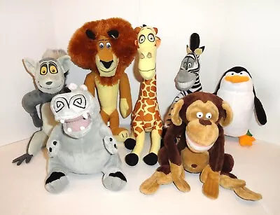 Madagascar Plush Set Lot 7 Pc Marty Gloria Skipper Penguin Julien Phil Monkey • $78.79