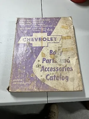 Chevy Parts Catalog Book Manual GM Vintage Set NOS Body Parts • $35