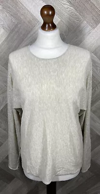 £14.93 • Buy BNWT Ladies Jigsaw Beige Superfine Long Sleeve Linen Mix Jumper Size XS RRP £85