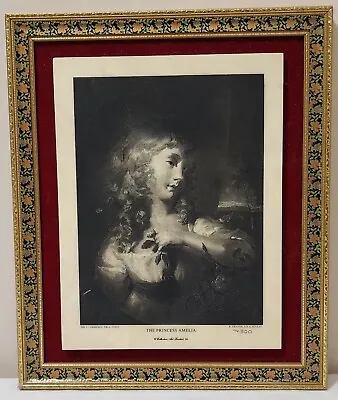 Vintage Princess Amelia Etched On Marble R Graves Art Limited 74/500  Rare  • £86.77