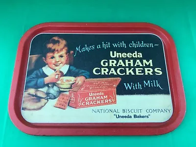 Graham Crackers Tin Platter Tray 16” Rare Vintage • $24.99