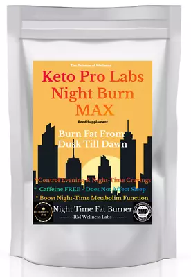 Night Burn MAX Night-Time Fat Burner Pill Extreme Diet & Weight Loss Tablet • £7.99