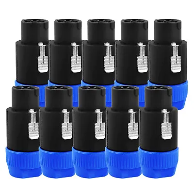 10pcs 8 Pole High Load Speakon Connector NL8FC Locking Speaker Cable Mount Plug • $47.49