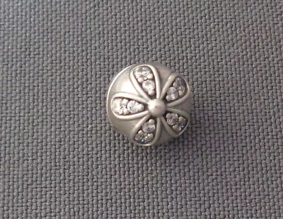 Pandora Sterling Silver Round Clip On Charm Dazzling Daisies Crystal Flower • £25.64