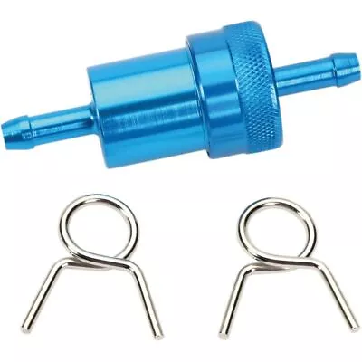 Emgo Anodized Aluminum Motorcycle Reusable Fuel Filter Blue 5/16  • $15.95