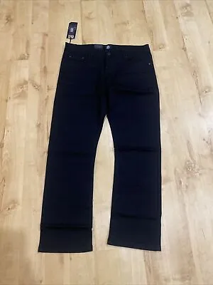 Ze Enzo Jeans Men's  Denim Straight Fit Jeans W36s Black Ez 359 • £26.99