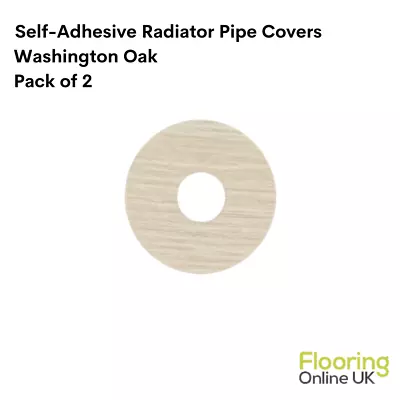 Laminate Radiator Pipe Rose Covers Self-Adhesive Pack Of 2 Washington Oak Shade • £10.99