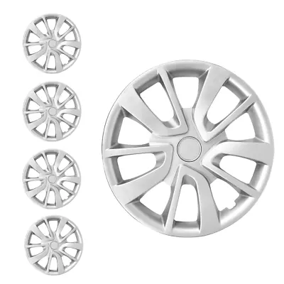 15  NEW SET OF 4 ABS Hubcaps Snap On Full Wheel Cover Silver Fits Volvo • $89.99