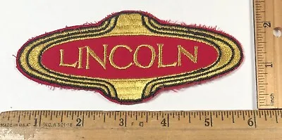 Vintage Ford Lincoln Logo Embroidered Patch Automotive Dealer Red Gold • $5.25