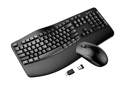 Wireless Keyboard And Mouse Wireless Ergonomic Keyboard And Mousewith Wrist ... • $64.27