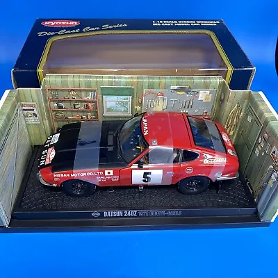 KYOSHO 1/18 Scale DATSUN 240Z 1972 Monte Carlo Rally No5 Red/Black With Box • $150