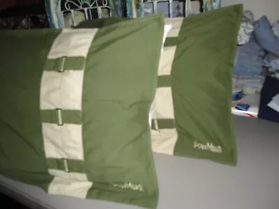 Dean Miller (pair) Standard Pillow Shams Green Buckles 19 X 25 Polyester Velcro  • $23.20